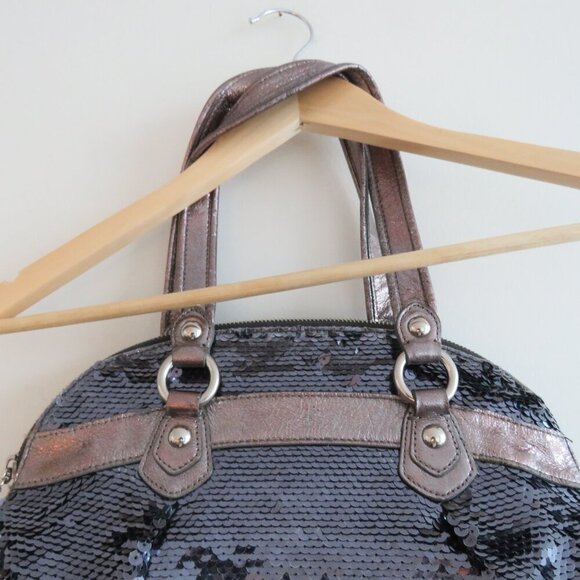 COACH Limited Edition Poppy Spotlight Sequin Metallic Top Handle Crossbody Bag - Picture 11 of 15